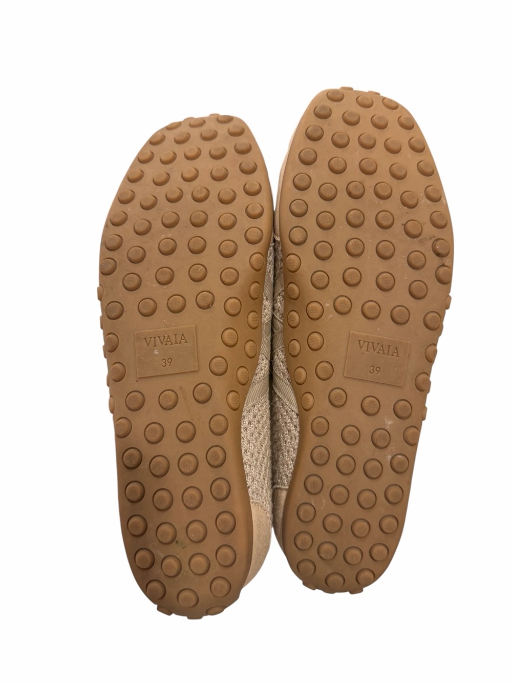 Vivaia Women's Beige Mesh Knit Ballet Flats Sneakers size 39 - Picture 2 of 5